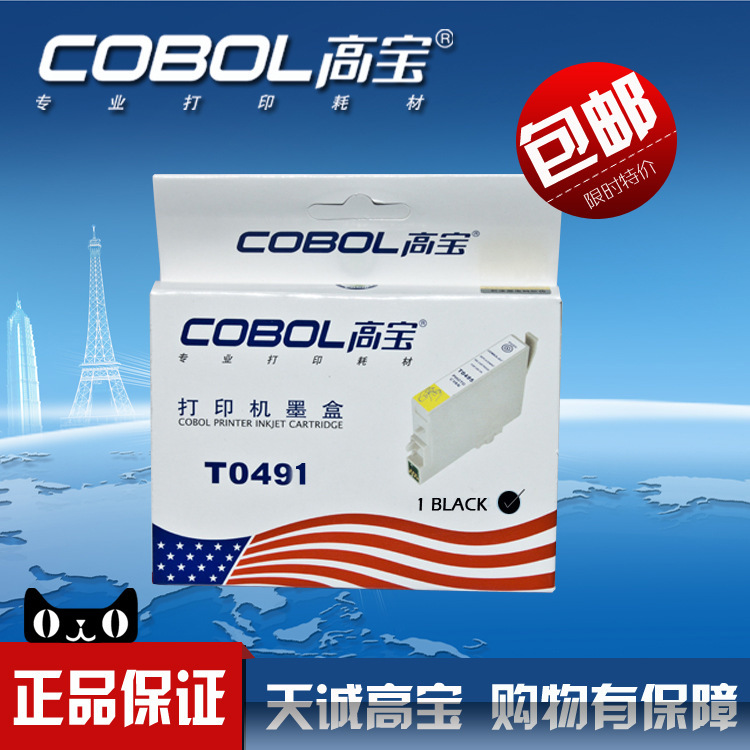 高宝墨盒 用于 EPSON T0491 R230 210 310 R350 510 630 打印机