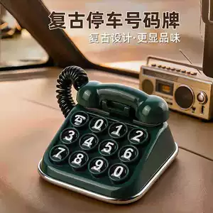 Retro telefon maqnitli mini avtomobil dayanacaq nişanı, günəşə davamlı