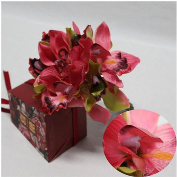 Simulation foreign cricket orchid fake flowers landed on the ground…