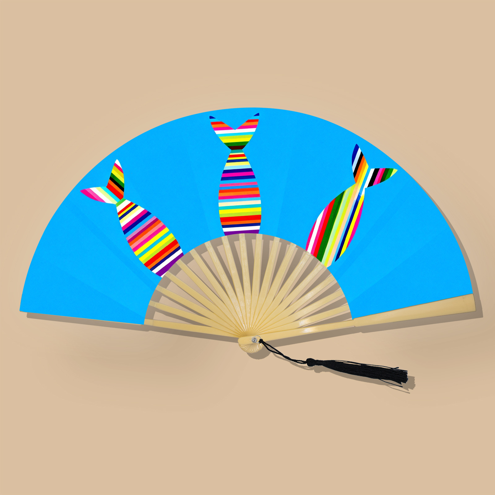 Abanico Plegable Artesanal de Poliéster y Plástico, para Hanfu y Eventos image 7