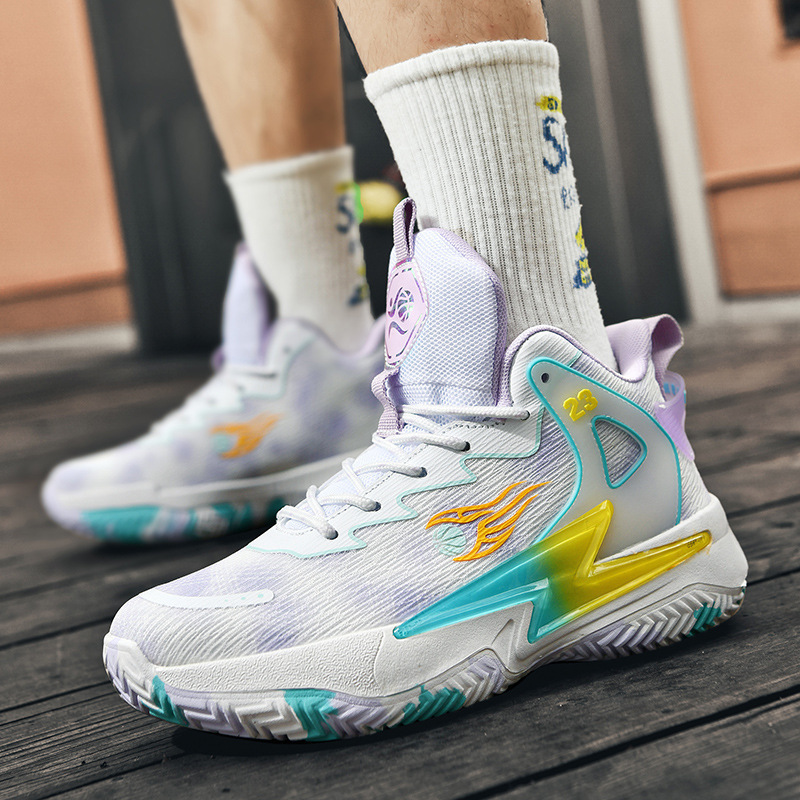 Zapatos de baloncesto para parejas adolescentes de verano nuevos zapatos deportivos casuales de moda al aire libre zapatos antideslizantes para niños image 4
