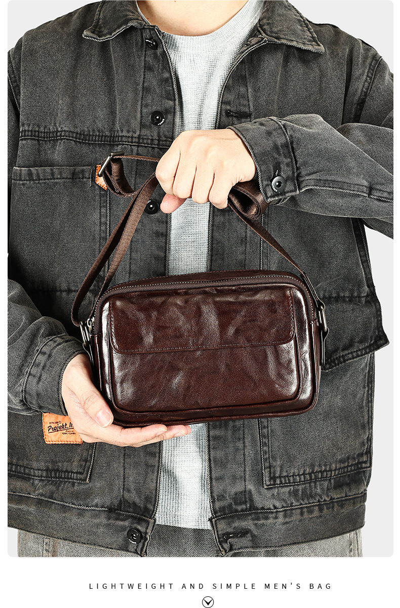 Borsa a tracolla uomo in vera pelle di vacchetta stile casual_voghion.com