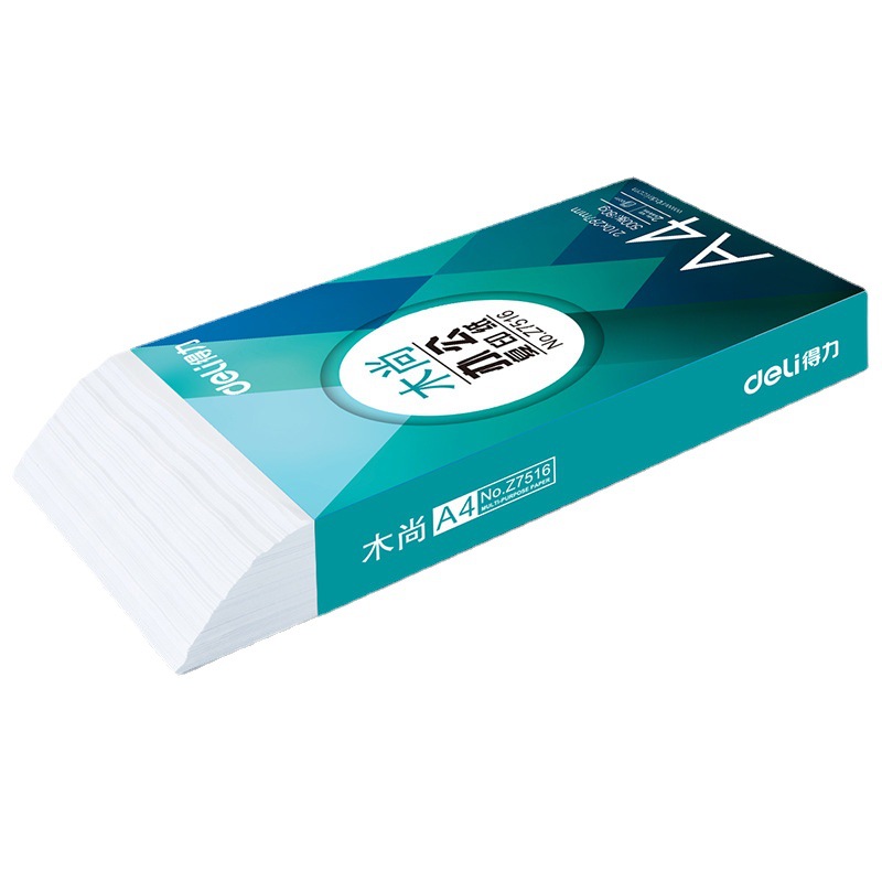 (2개) 델리 A4 용지 인쇄 복사 용지 70G80G 단일 팩 500 장 1 팩 학습 사무용품 A4 인쇄 백서