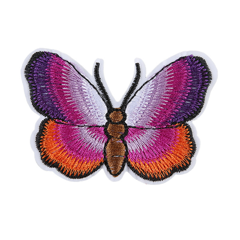 Papel de tela de mariposa bordado vestido decoración de decoración DIY pudín decoración de pulso parche de parche de parche pequeño