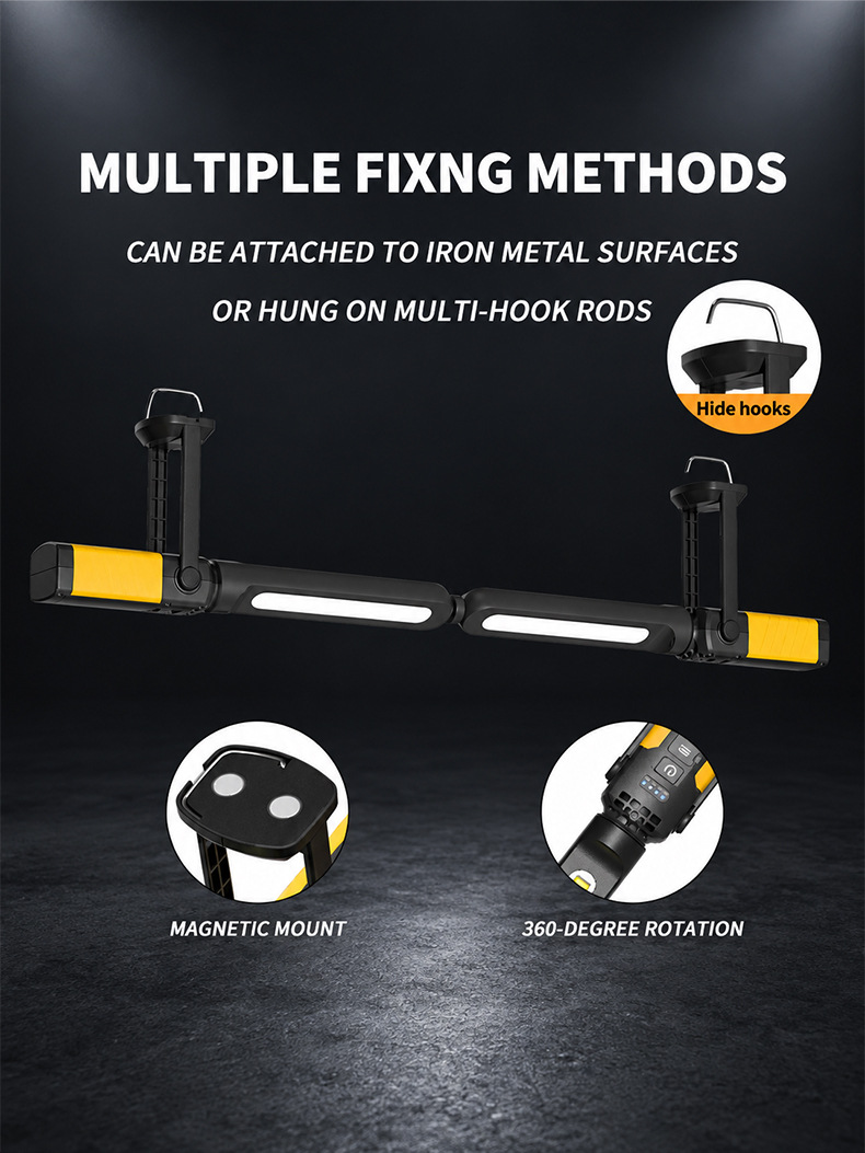 Amazon multi-functional work light, COB rechargeable repair light, long battery life, magnetic base, high brightness, garage emergency light, automotive repair light