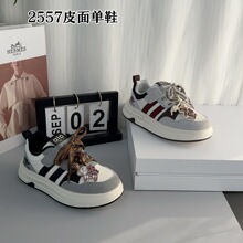 童鞋批发富苹牌新款儿童运动鞋男女童贴片底鞋魔术贴款皮面鞋