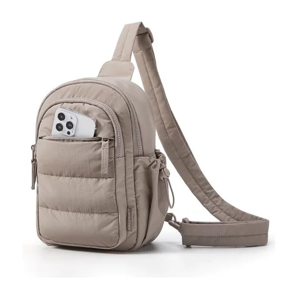 Amazon's New Quilted Casual Shoulder Crossbody Backpack, Portable Travel Backpack, Lightweight Travel Waterproof Shoulder Bag