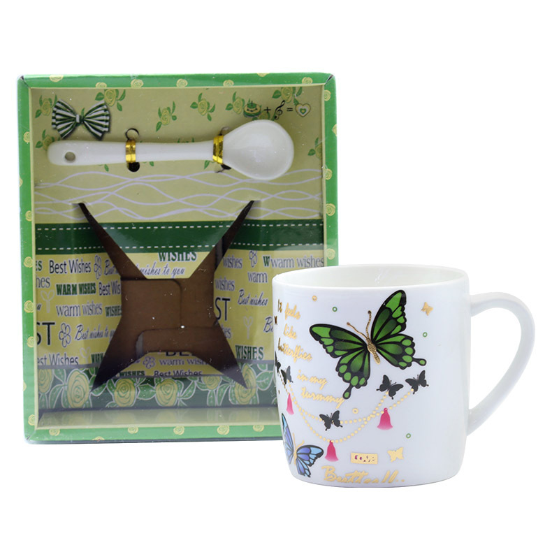 情人节蝴蝶咖啡杯