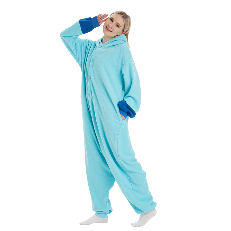 Vaporeon Kigurumi Onesie Pyjama Eevee Cosplay Kostüm Schlafanzug Halloween Weihnachten Anime Erwachsenen Warme Hauskleidung Outfit – Detail 5
