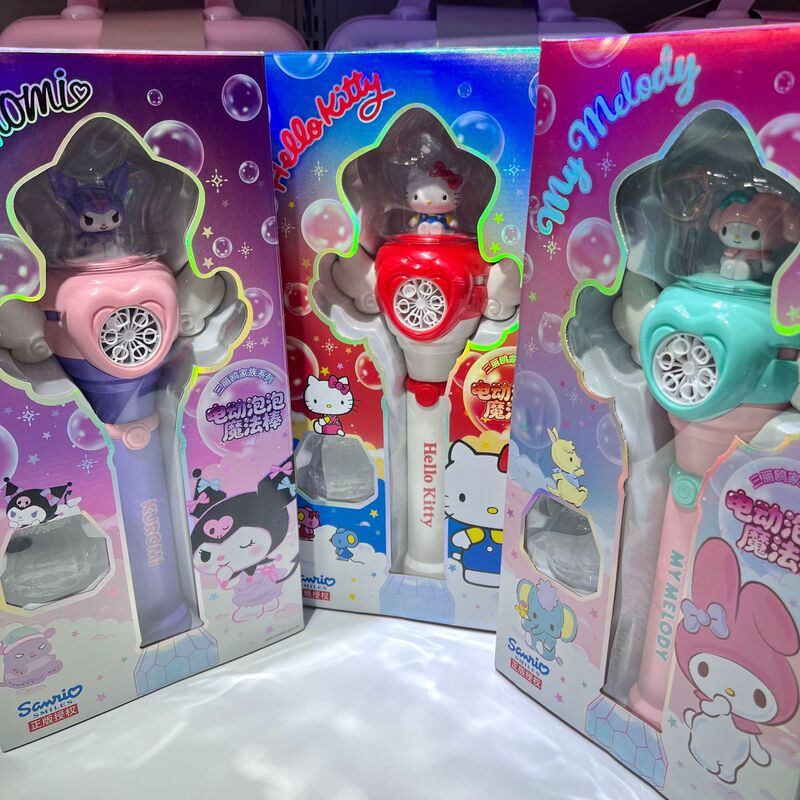 Genuine Sanrio Handheld Electric Bubble Wand Toy for Boys and Girls, Suitable for E-Commerce and Retail Stores Genuine Sanrio Handheld Electric Bubble Wand Toy for Boys and Girls, Suitable for E-Commerce and Retail Stores
