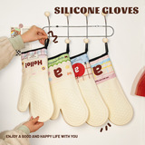 Элитные силиконовые нескользящие перчатки, легкий роскошный стиль, защита от ожогов