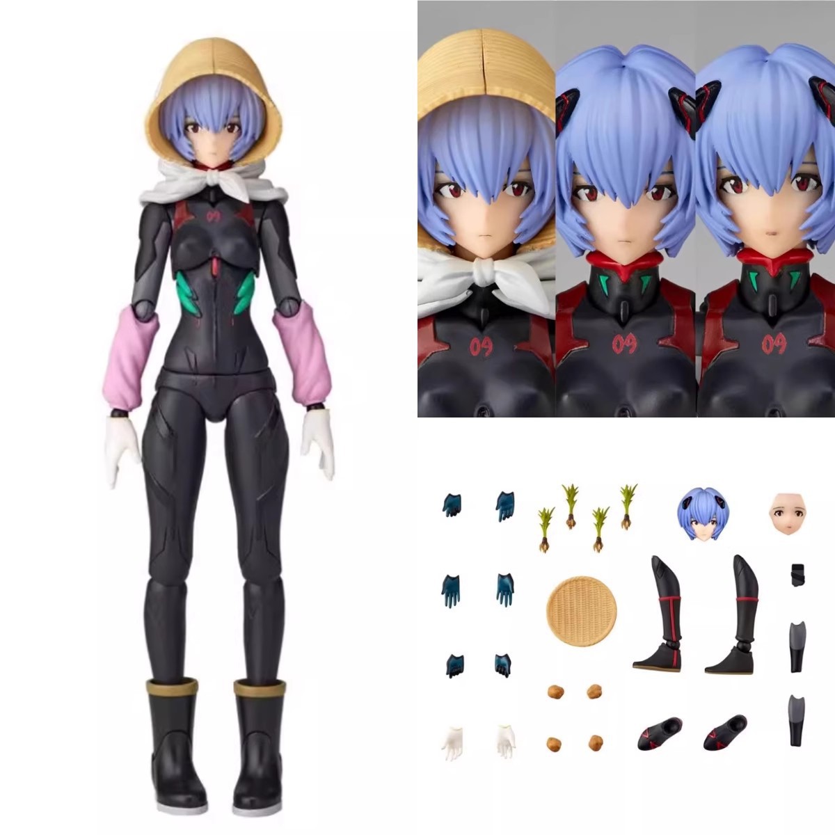 祖国版山口式福音战士 EVA EV-022 绫波丽 新剧场版 可动手办模型