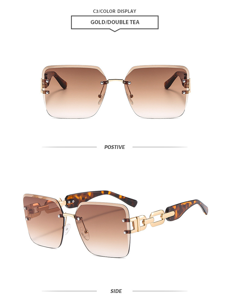 Casual, Outdoor, Travel Occasion Vacation Simple Style Streetwear Solid Color PC UV400 Protection Square Frameless Women's Sunglasses