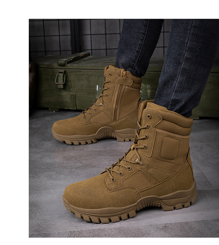 New outdoor special forces training boots large size for tactical boots men and women wear-resistant combat boots hiking desert hiking boots_voghion.com