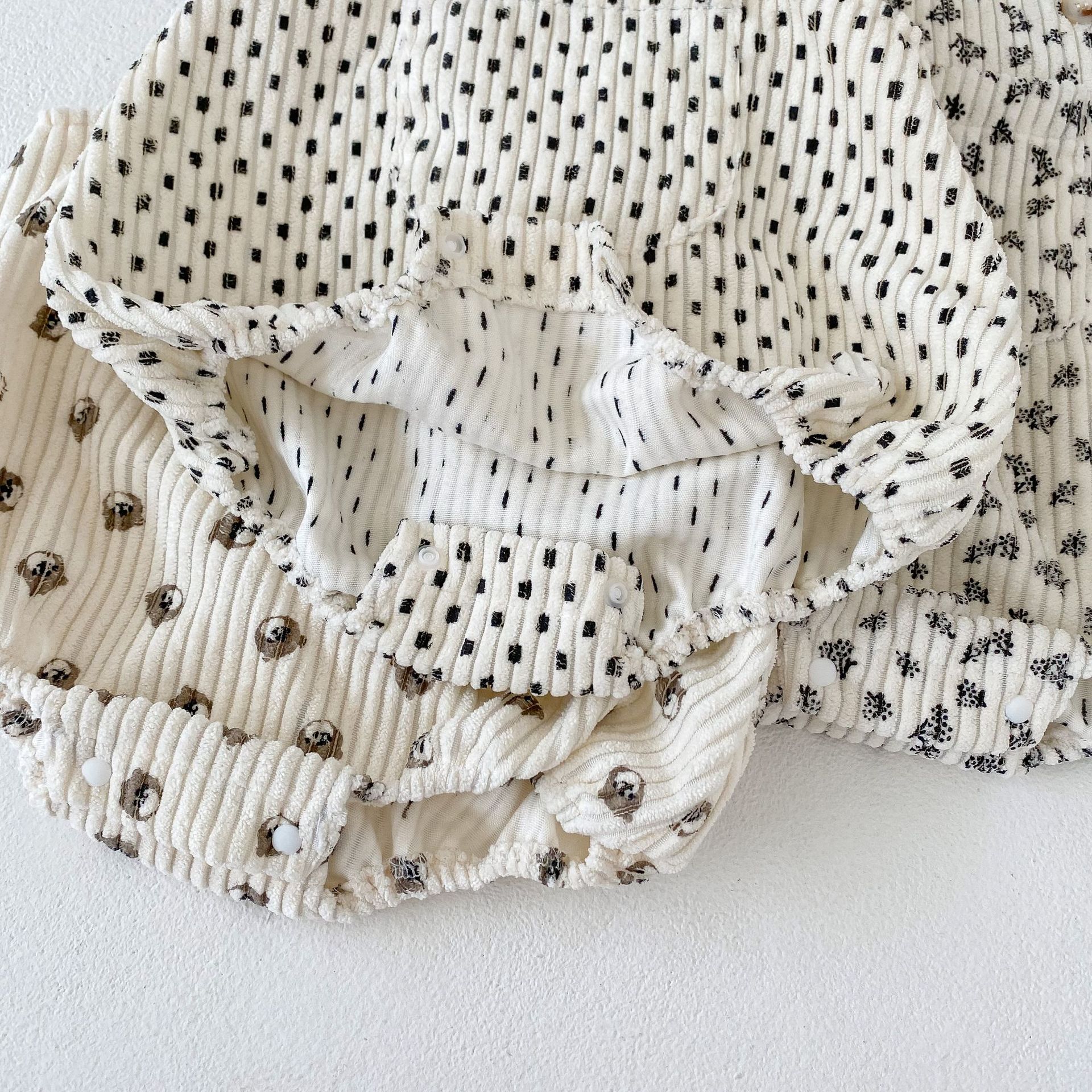 2024 Spring Autumn Baby Boys and Girls Printed Straps, Bags, Butt Clothes, 0-2 Year Old Cotton jumpsuit, Crawler Clothes_voghion.com