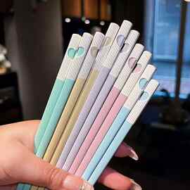 高颜值马卡龙爱心形一人一筷家用高档分餐新款套装家庭餐具筷子
