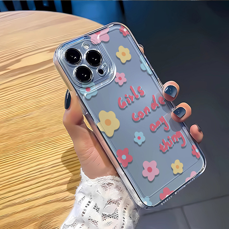 tpu Material Tpu Slogan Flower Lady Simple Style Phone Cases Phone Accessories