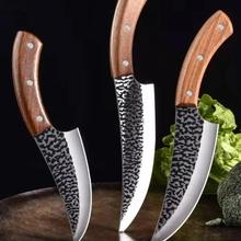 厨房家用屠宰刀户外砍鱼仿古切菜分割剁肉工厂直销德国进口剔骨刀