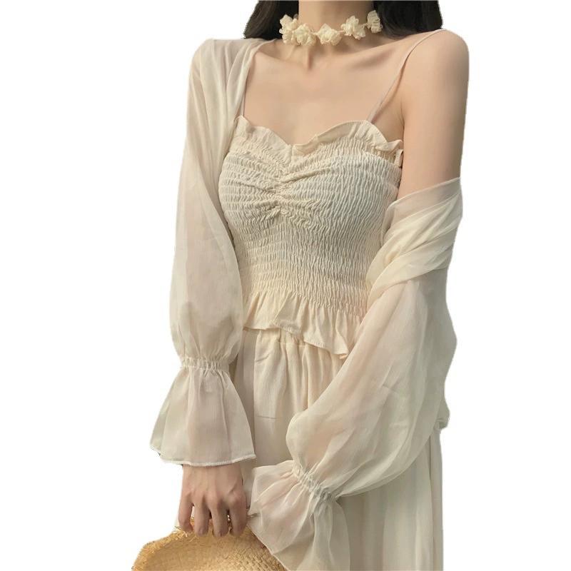 Осенняя тонкая slip dress, мантия, кардиган, плюс размер, мешковатый крой