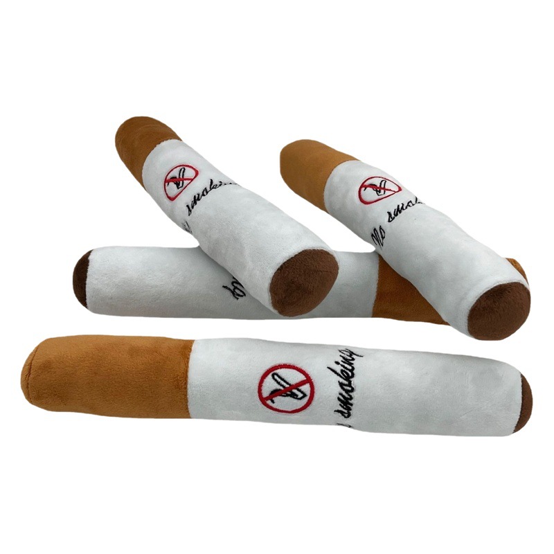 Juguete de sonido de felpa para mascotas Juguete resistente a los mordiscos Amazon popular cigarrillo de juguete para perros