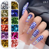 Brand nail sequins for manicure, square dynamic flashing nail decoration for nails, decorations, suitable for import, new collection