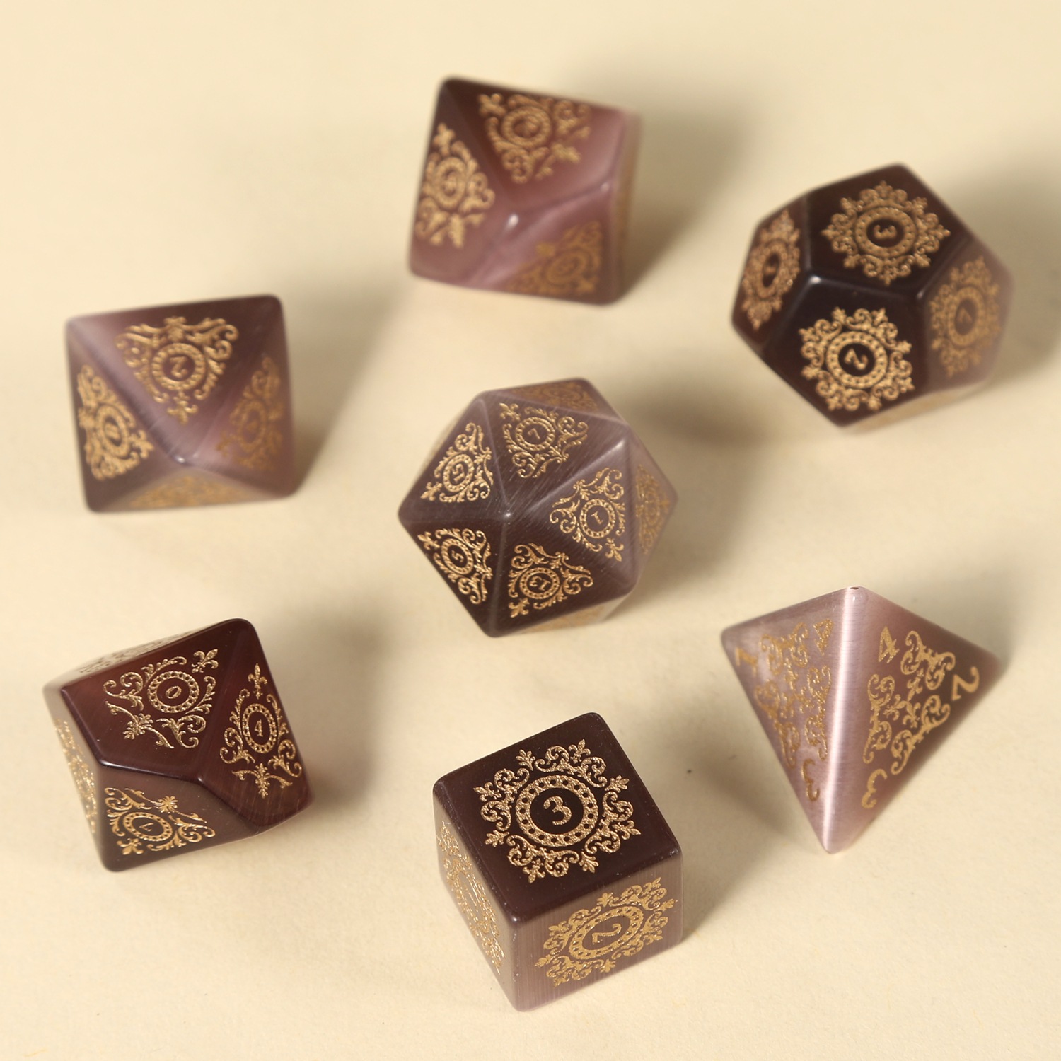 아이리스 패턴-캣츠아이-다크블루퍼플 23 [7종세트]