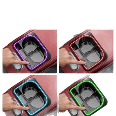 Armrest box, Box Pad, Ambient Light, Multifunctional