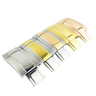 Labor substitute water ghost folding stainless steel solid watch buckle 16mm x 9mm silicone belt buckle stalker