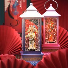 文创国风可旋转飘雪雪花球音乐盒八音盒水晶球儿童礼物创意摆件