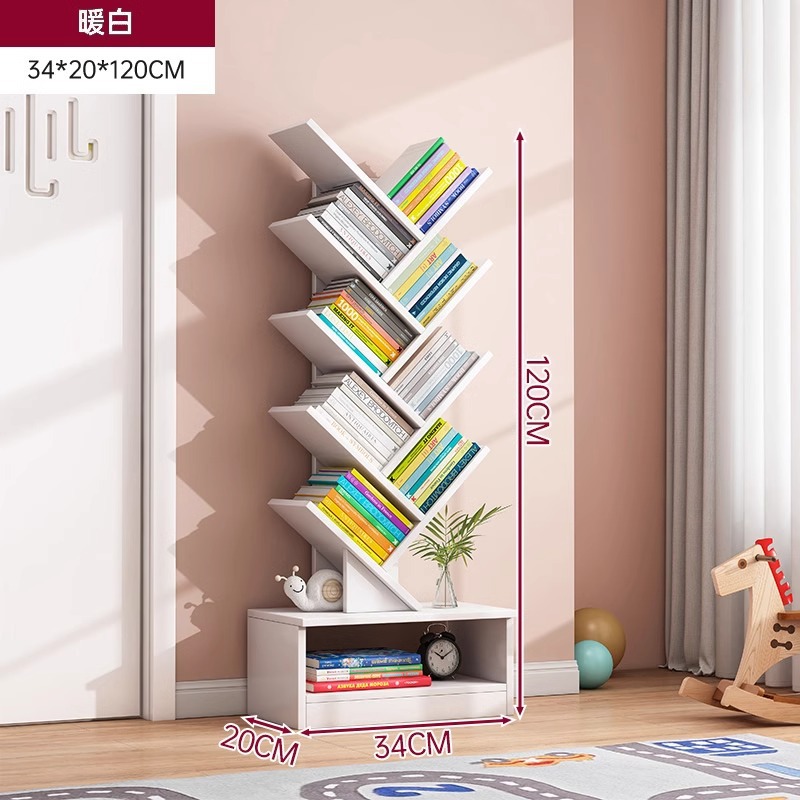 Estante de árbol simple estante de piso dormitorio contra la pared simple pequeño gabinete creativo moderno gabinete estrecho
