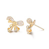 Earrings with bow from pearl, fashionable silver needle, simple and elegant design, silver 925 sample