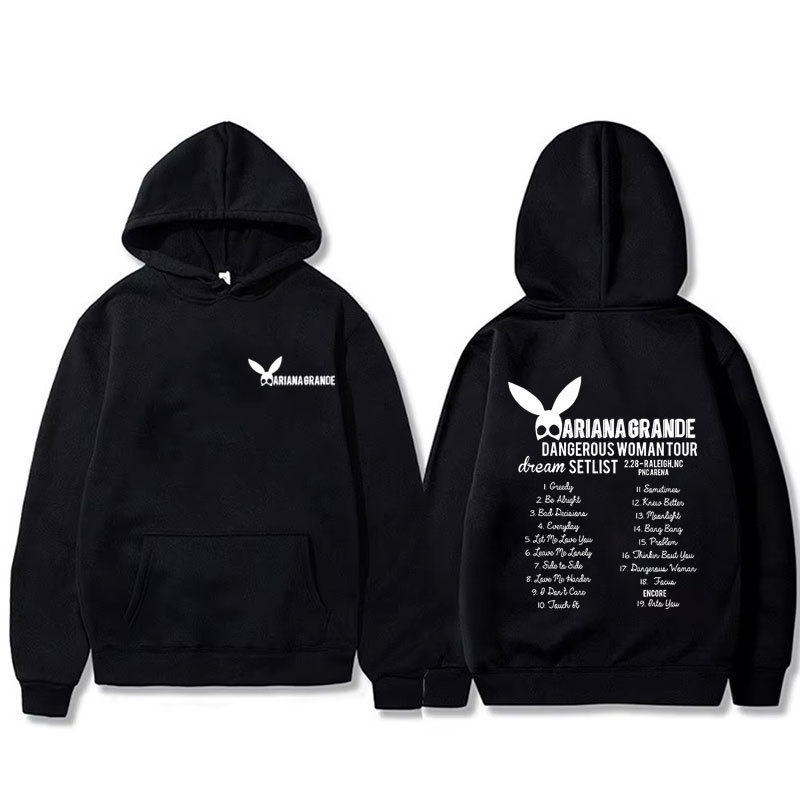 Moda Ariana Grande Dangerous Mujer Tour Merch Hoodie Male