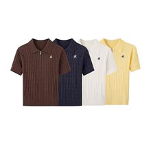 现货2026夏季新品朱珠同款法式复古polo领短袖针织衫女 1H4930711