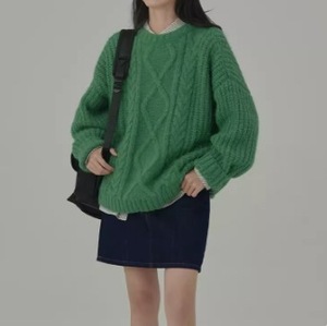 HAVERICE饭馆 秋冬多巴胺毛衣 秋冬经典百搭宽松慵懒风软糯毛衣女
