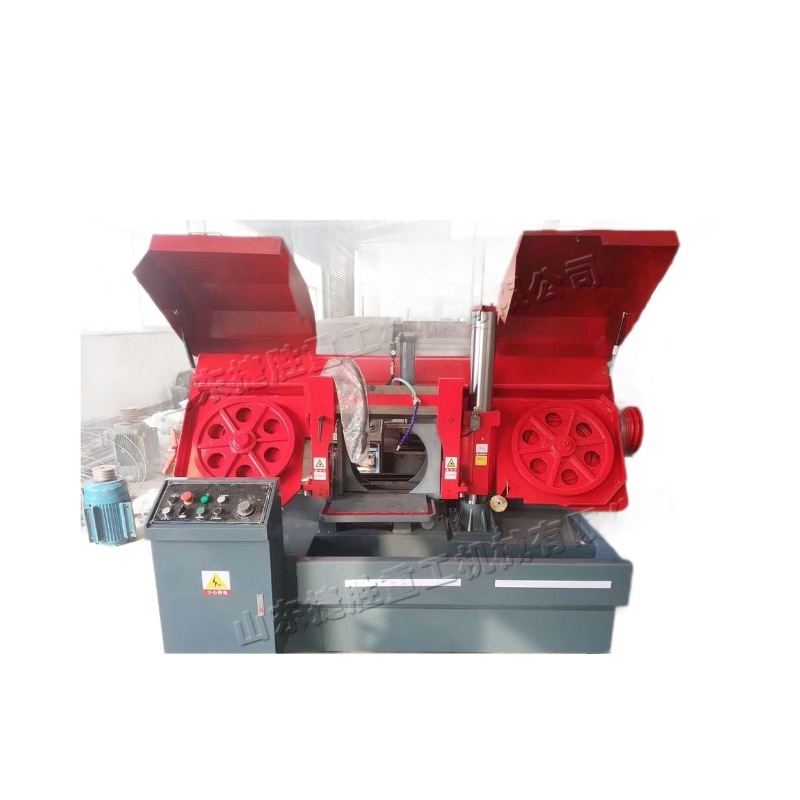 Sierra automática de acero de doble columna, sierra de cinta hidráulica de metal horizontal, sierra de corte de chapa de metal eléctrica