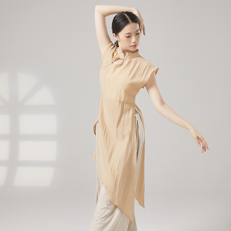 新款古典舞服女飘逸新中式舞蹈服古风旗袍练功服中国舞演出服|undefined