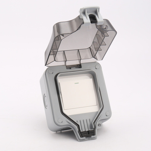 IP66 outdoor waterproof switch socket box outdoor one-open single-double multi-control surface-mounted farm garden lighting switch