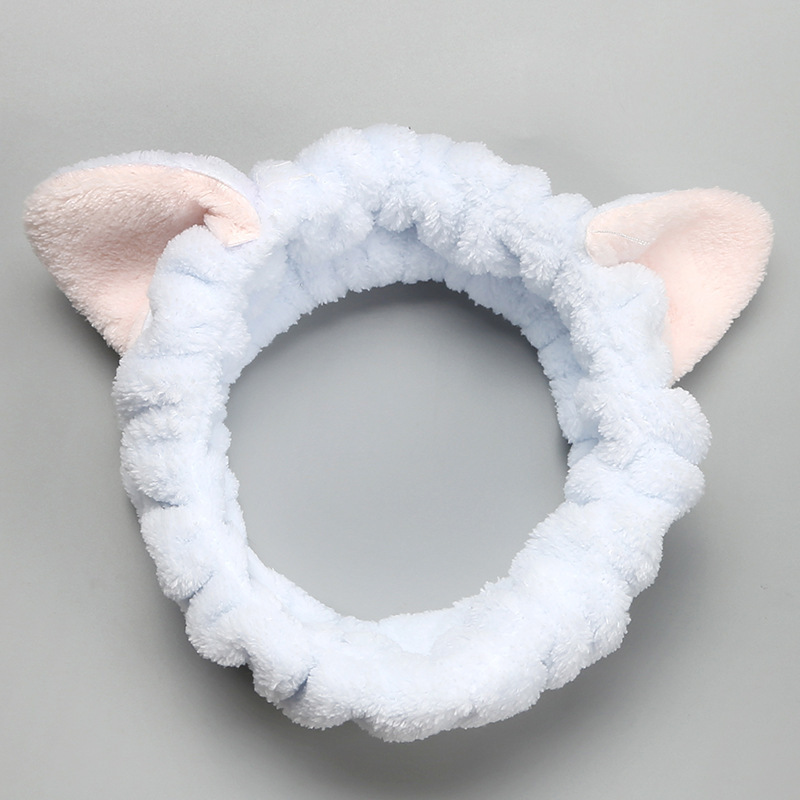 Lavarse la cara en otoño y invierno nuevo clip para el cabello máscara antideslizante pelusa cinta para el cabello lindas bandejas de dibujos animados pareja adornamiento para el cabello