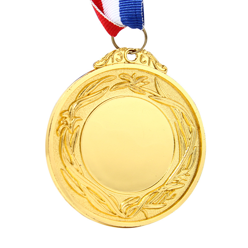 Medalla de metal Jardín de infantes Juegos escolares conmemorativos medalla de orquídea oro, plata y bronce al por mayor medallas de lámina de oro
