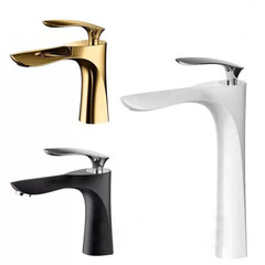全銅の金色の洗面器の蛇口のトイレの台の上の洗面器の家庭用のヨーロッパ式の冷熱の洗面器の洗面器の蛇口