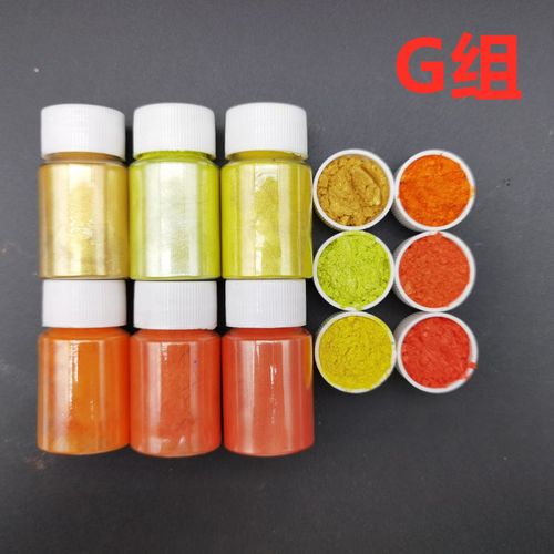 6-color iridescent glitter powder 10g bottle crystal resin silicone crystal mud slime powder handmade DIY iridescent powder