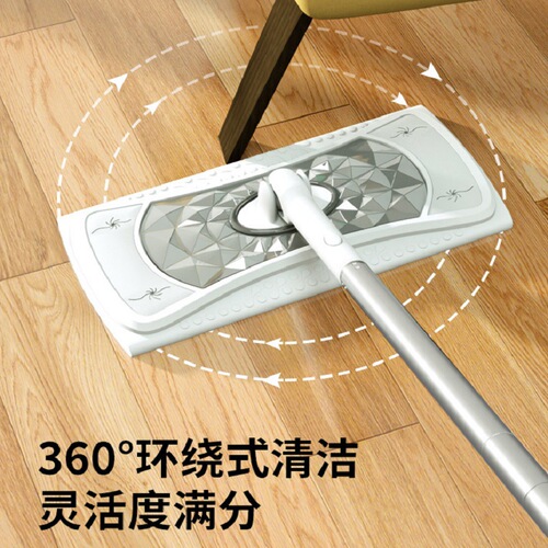 Electrostatic mop, lazy hand-free, disposable, no-wash mop, household wipes, dust removal, extended aluminum pole mop for mopping the floor