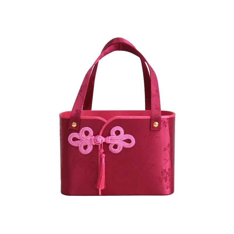 Nuevo estilo chino retro flange brocade satin abrazar barril de boda regalo de cumpleaños regalo de boda de negocios caja de regalo