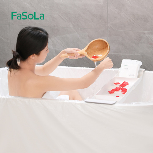 FaSoLa Travel Hotel Extra Thick Plastic Film Bathtub Bath Cover Disposable Bath Bag Bath Bag