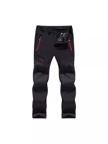 Men's Waterproof Fleece Hiking Pants, Windproof Ski Pants with Insulation, Quick-Drying Climbing Pants