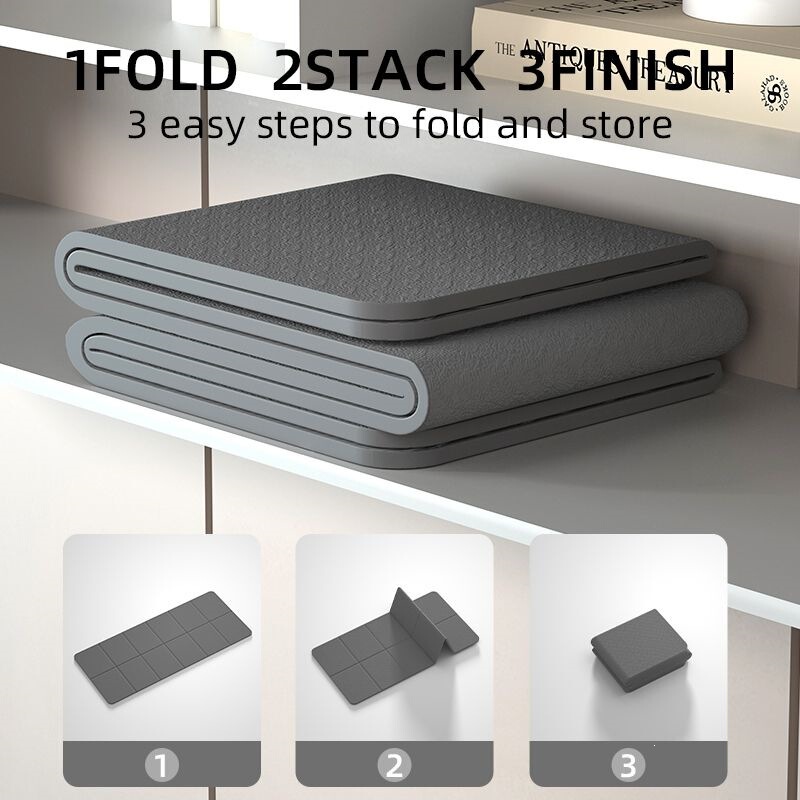 Portable Thickened TPE Folding Yoga Mat, Non-Slip, Suitable for Office Lunch Breaks and Student Dormitories Portable Thickened TPE Folding Yoga Mat, Non-Slip, Suitable for Office Lunch Breaks and Student Dormitories