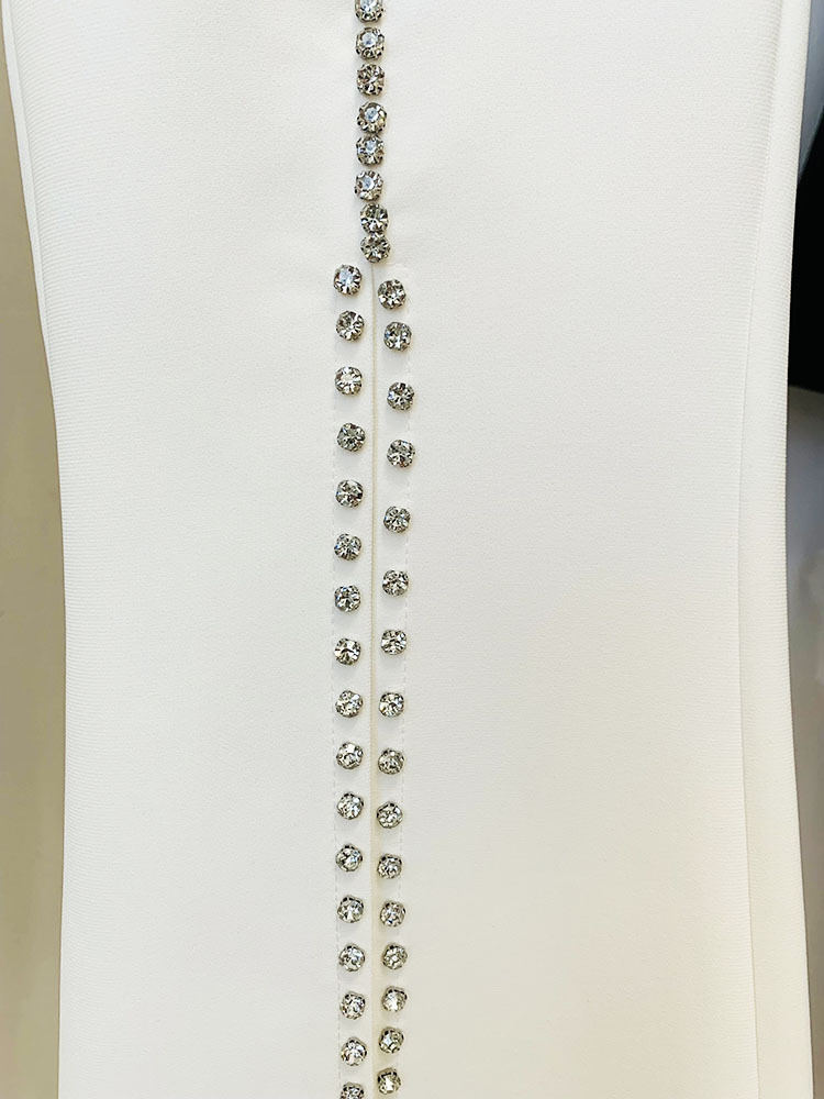 GraceChic - Conjunto de duas peças, modelo 2025, com blazer e calça comprida com fenda, bordados pesados com strass e aplicações de pérolas, inspirado na moda europeia e americana._voghion.com