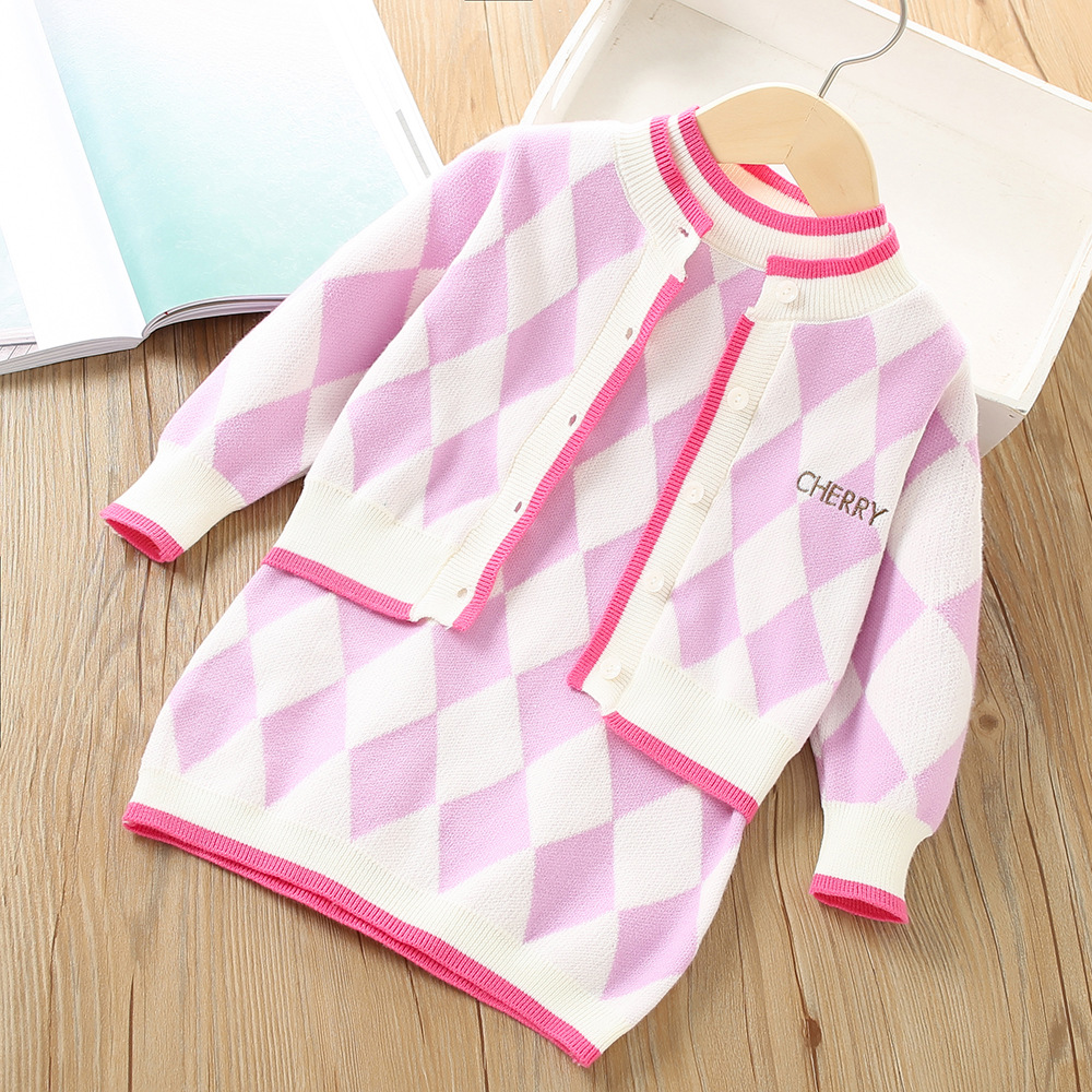 Maglione 2022 autunno/inverno nuova edizione coreana gilet da ragazza alla moda dei cartoni animati set di due pezzi_voghion.com