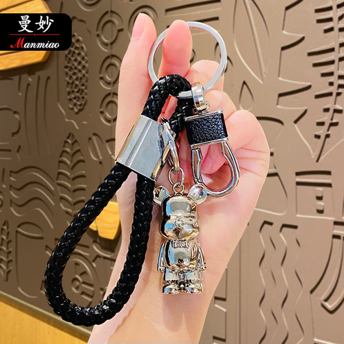 Creative metal bear keychain exquisite cartoon bear waist key pendant key ring ring manufacturer wholesale
