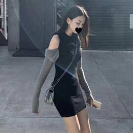 很仙的森系中长款毛衣女秋冬外穿2025新款时尚打底针织衫连衣裙子